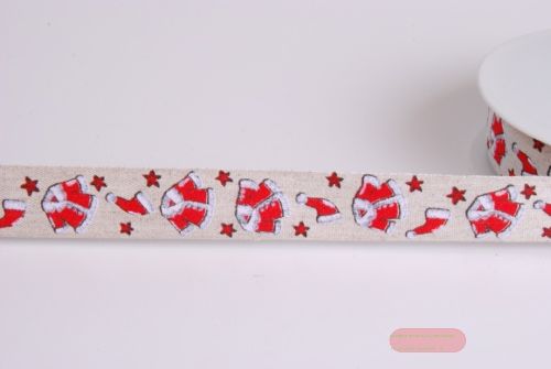 Bild von Band 20m/ 25mm, Santakleid auf Leinen, natur