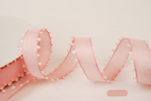 Bild von Band 20m/ 20mm, Band mit Schlaufen, rosa