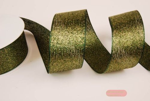 Bild von Band 20m/ 40mm, Uni Glitter, grün