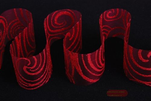 Bild von Band 20m/ 40mm, rinkeled unwired, rubin