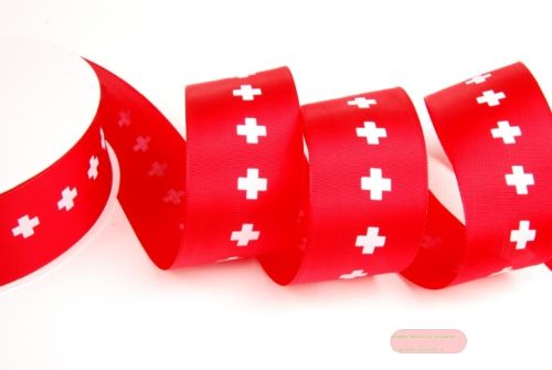 Bild von Band 50m/ 40mm, Schweizerkreuz, rot