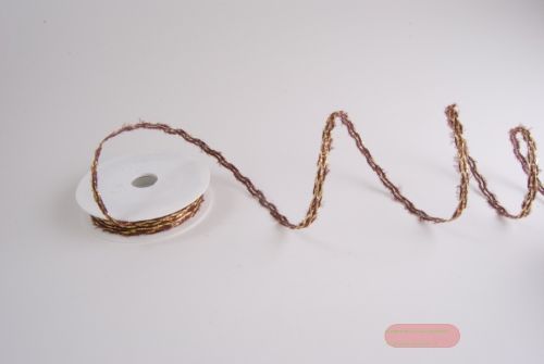 Bild von Band, 15m/ 10mm Wellen, braun/gold