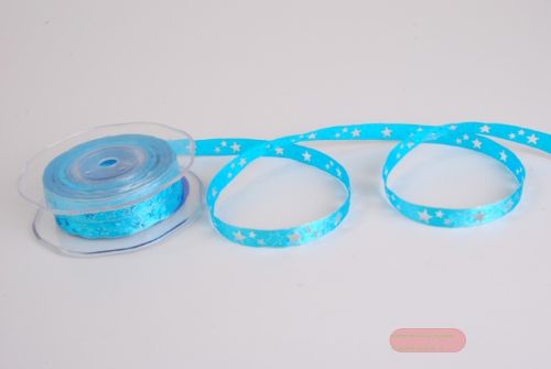 Bild von Band 20m/ 10mm, Stern gestanzt, türkis