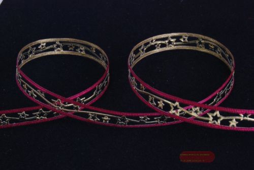 Bild von Band 20m/ 15mm, Sternenreihe, d'rot/gold