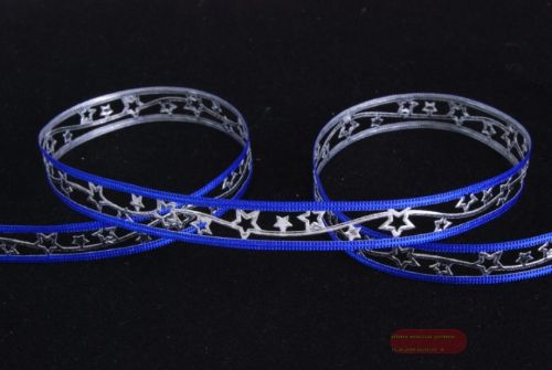 Bild von Band 20m/ 15mm, Sternenreihe, d'blau/silber