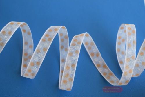 Bild von Band 15m/ 15mm, Tupfen, orange