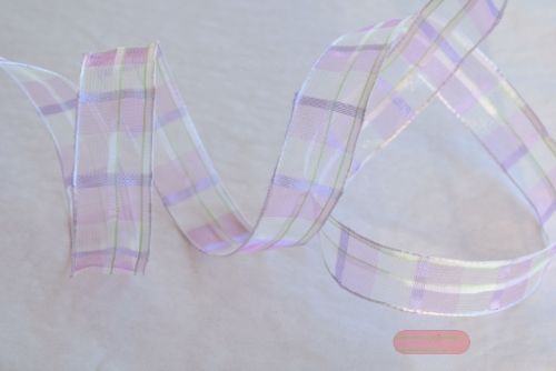 Bild von Band 15m/ 25mm, Karo, lila