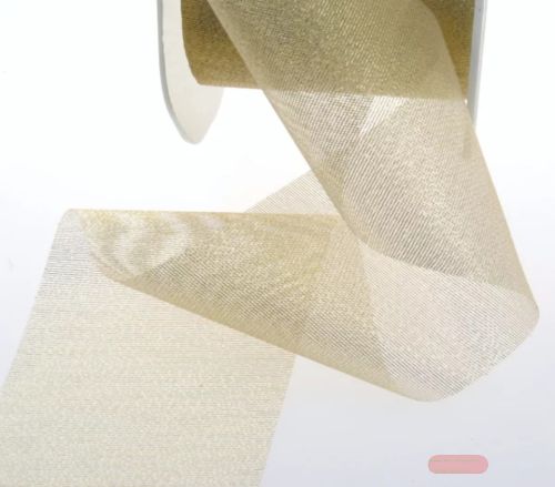 Bild von Band 25m/ 70mm, Lurex transparent, gold