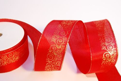 Bild von Band 20m/ 40mm, offene Kreise, rot