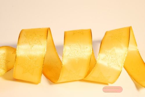 Bild von Band 20m/ 40mm, Stern, goldgelb