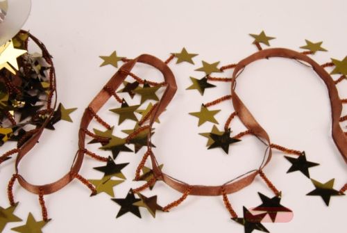 Bild von Band 5m/ 35mm, hängende Sterne, braun