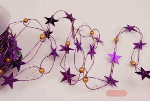 Bild von Band 10m/  10mm, Star-beads, lila