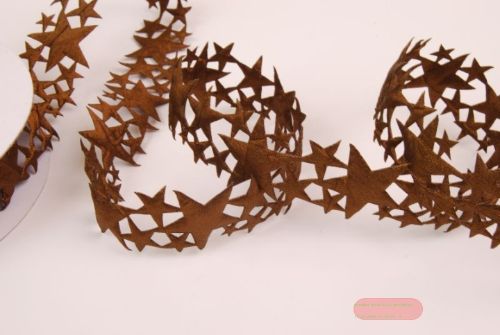 Bild von Band 5m/ 30mm, Sterne kl/gr, d'braun