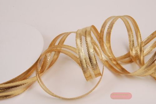 Bild von Band 50m/ 15mm, Mittelstreifen, gold