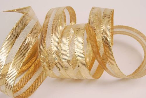 Bild von Band 50m/ 25mm, Mittelstreifen, silber