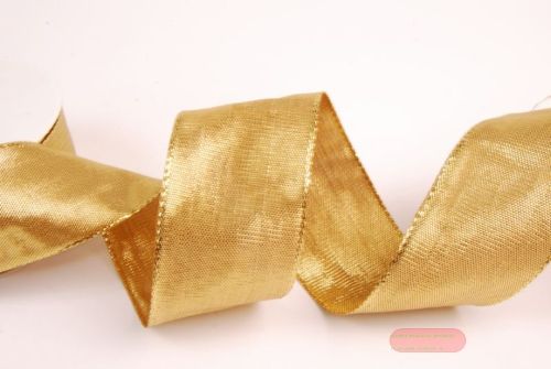Bild von Band 20m/ 40mm, Flat lurex wired, gold