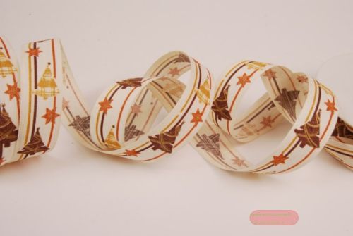 Bild von Band 20m/ 25mm, Leinen m. Sternen, natur