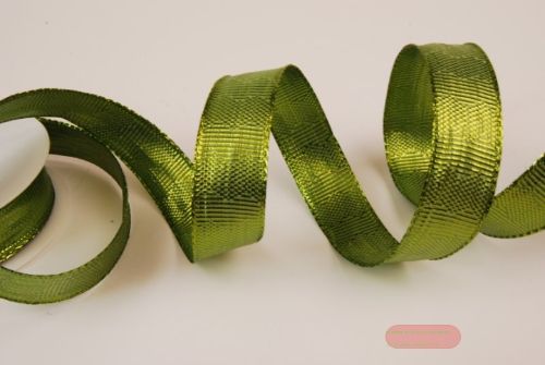 Bild von Band 20m/ 25mm, Lurexmotiv, grün