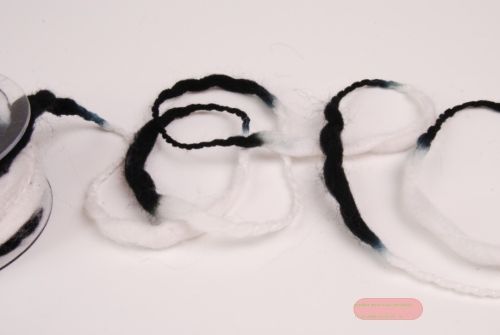 Bild von Band 15m/ 20mm, Wolle, schwarz/weiss