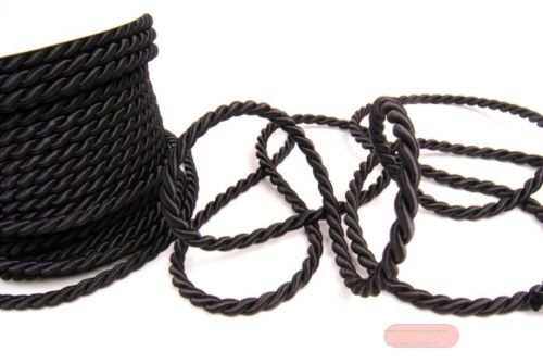 Bild von Band   25m/  8mm, Kordel, schwarz