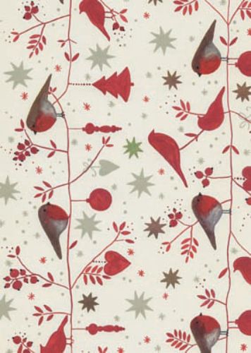 Bild von Bogen 70x 100cm, Mayrhofen Vögel, rot