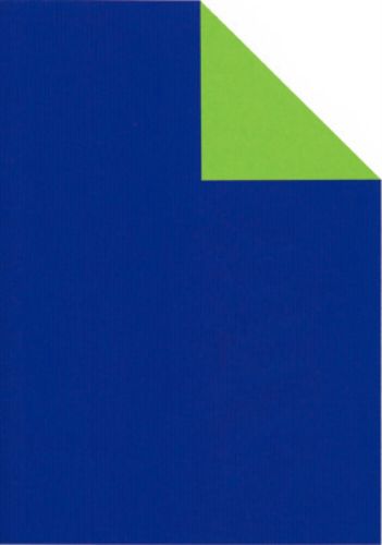 Bild von Rolle 200m x  70cm, Uni Duo gerippt, royal/grün