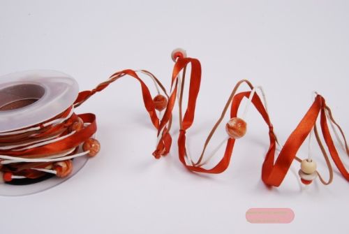 Bild von Girlande 5m/ 20mm, mit Perlen, d'orange*