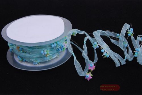 Bild von Girlande 10m/ 10mm, Flower, h'blau