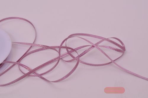 Bild von Band 50m/ 3mm, Satin m. Siberkante, fuchsia