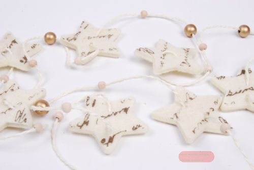 Bild von Girlande, Stern 1.8m/ 55mm, cream