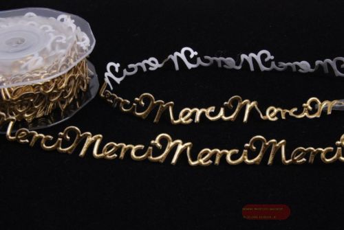 Bild von Band 10m/ 14mm, Merci klebend, gold