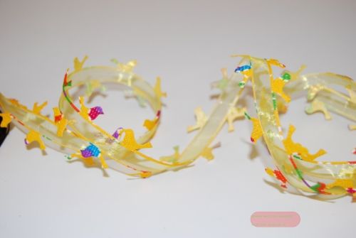 Bild von Garland 10m/ 25mm, Colorful Birdy's, gelb