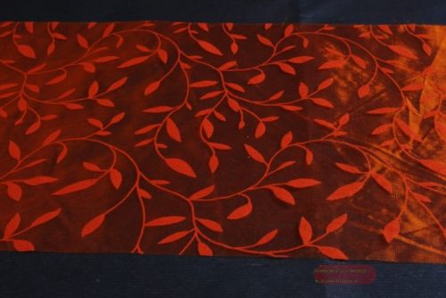 Bild von Tischläufer 15m/ 280mm, Flock Print- Leafs, orange