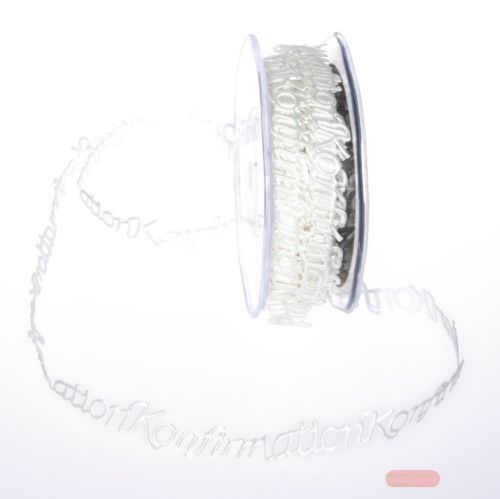 Bild von Band 10m/ 15mm, Konfirmation 120x klebend, creme