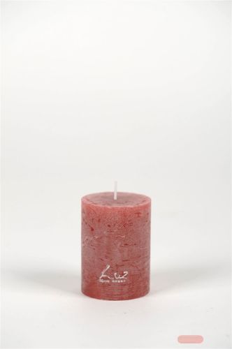 Bild von Rustic Zylinderkerze,   8cm x Ø60mm, braun sequoia