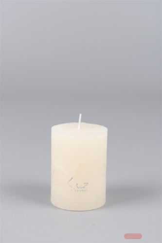 Bild von Rustic Zylinderkerze,   8cm x Ø60mm, asper weiss