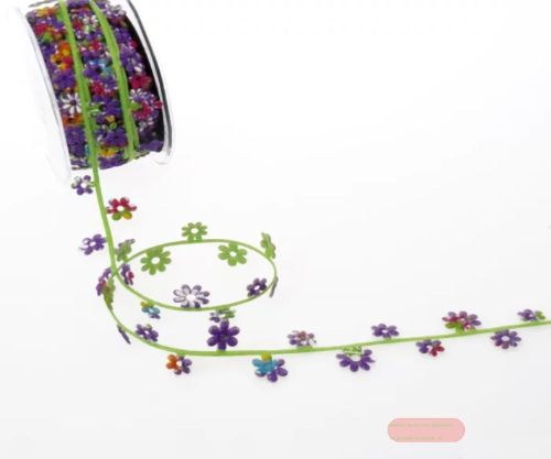 Bild von Garland 10m/ 32mm, Colorful Flower, violett