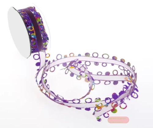Bild von Garland 10m/ 32mm, Colorful Bubbles, violett