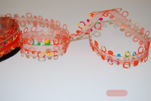 Bild von Garland 10m/ 32mm, Colorful Bubbles, orange