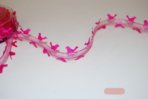 Bild von Garland 10m/ 25mm, Birds, pink