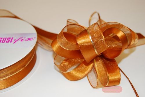 Bild von Susifix 25m/ 25mm, Band Tüll/Satin, cognac