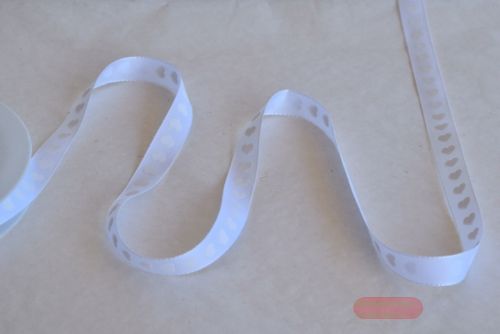 Bild von Band 20m/ 15mm, Heart 3d, weiss
