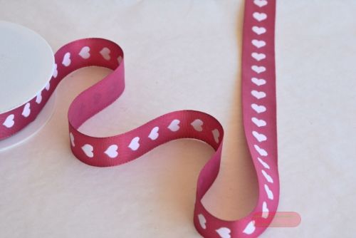 Bild von Band 20m/ 25mm, Heart 3d, aubergine