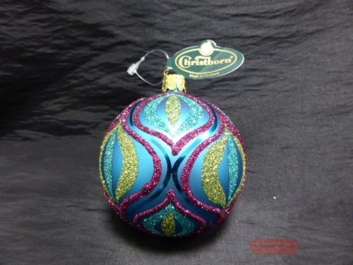 Bild von Fedora, Kugel  8cm, türkis matt