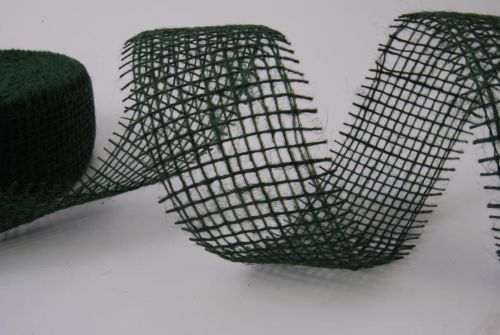 Bild von Band, 40m/   50mm Jute, d'grün