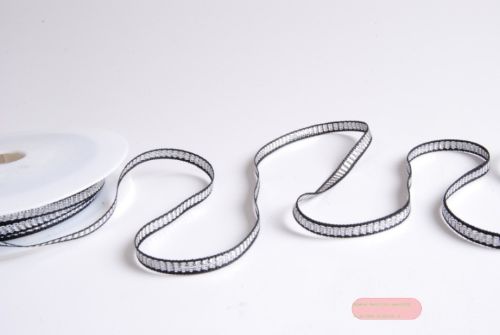 Bild von Band 20m/ 4mm, Lurex bunt, schwarz/silber