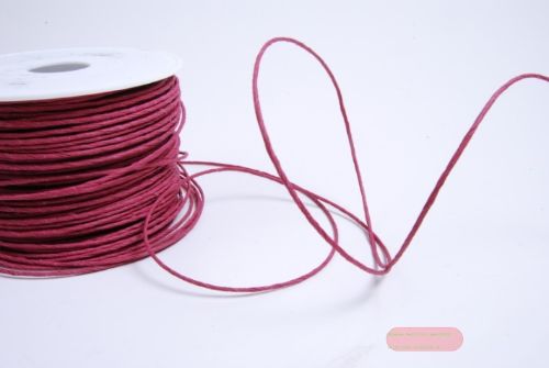 Bild von Band 100m/ 2mm, Paper Kord mit Draht, bordeaux