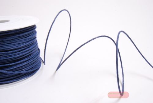 Bild von Band 100m/ 2mm, Paper Kord mit Draht, d'blau