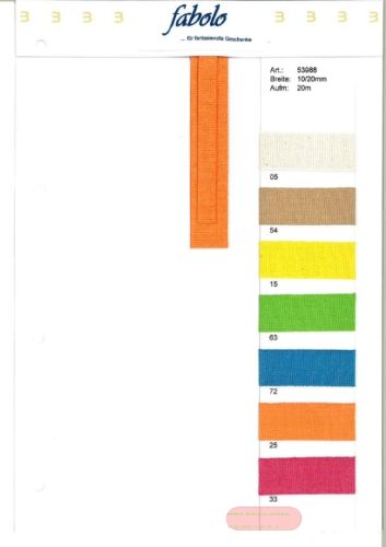 Bild von Band  20m/ 10mm, Natura, weiss