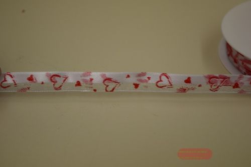 Bild von Band 25m/ 15mm, Herz, rot